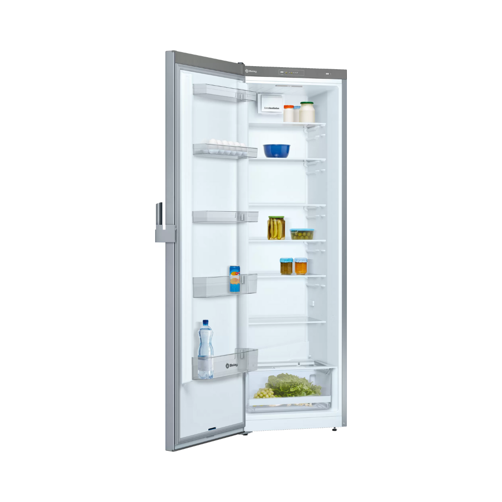 Frigorifico vertical de una puerta BALAY 3FCE563ME/32 186 x 60 cm 346L Acero Inoxidable