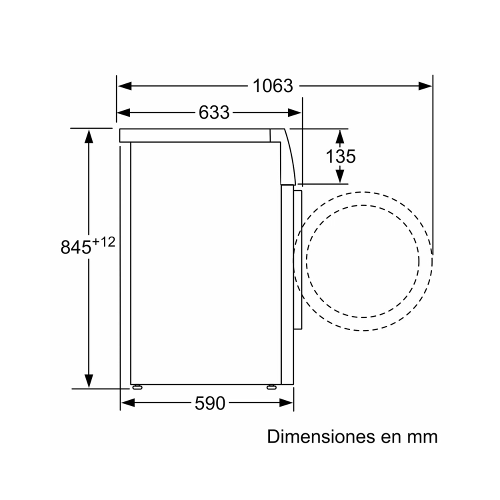260207236 Lavadora frontal BOSCH WAU28PH1ES 9 kg 1400 rpm