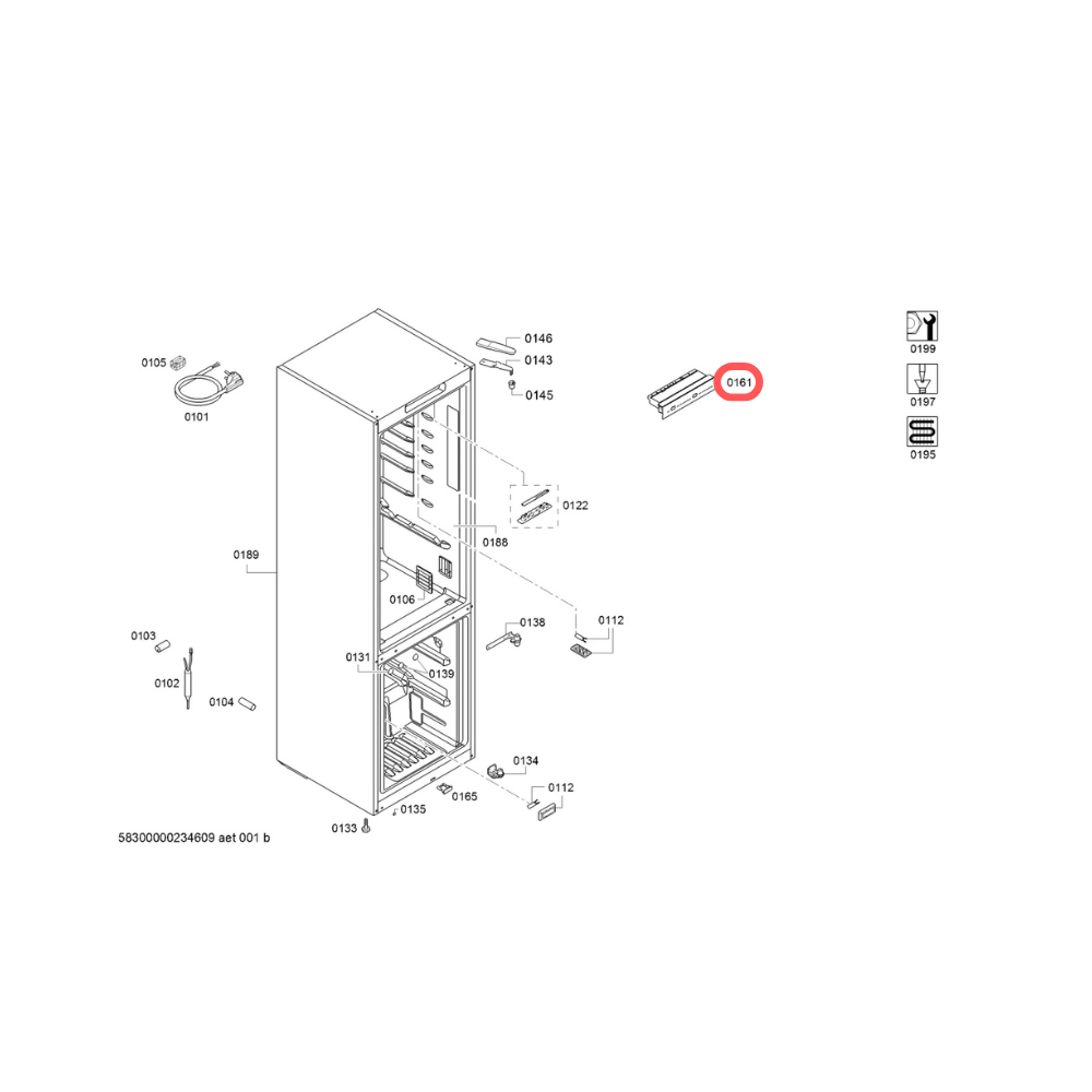 260213181 Electrónica configurada combi no frost Bosch KGN36VIEA